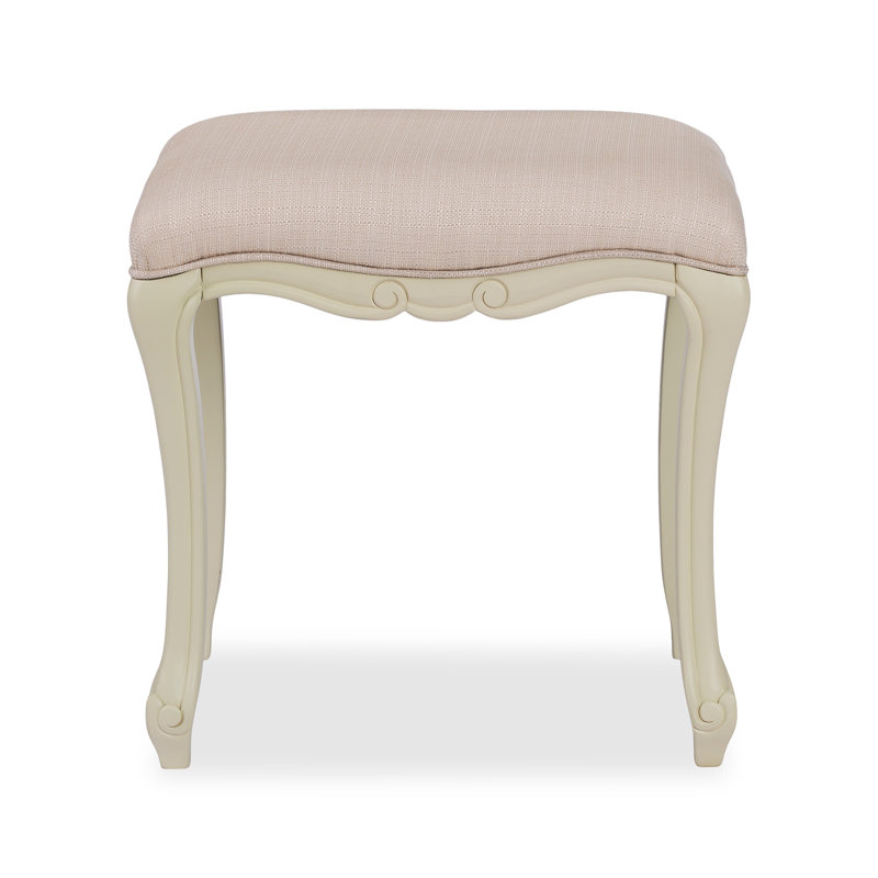 Lemaire Solid Wood Accent Stool, Champagne