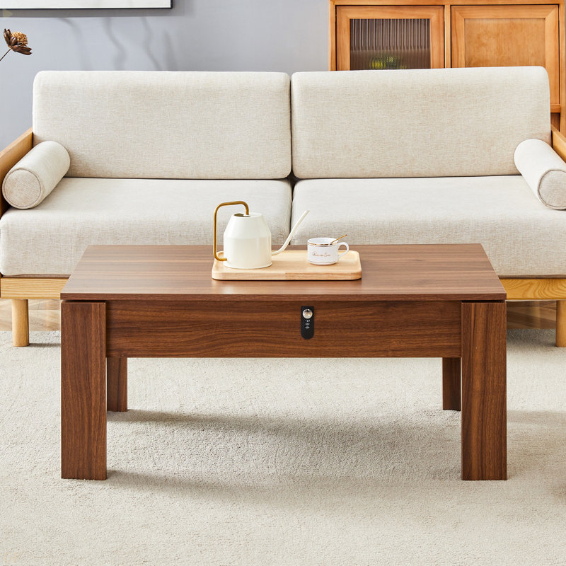 Multi-Functional MDF Coffee Table With Password Lock, Suitable For Storing Firearms And Wine