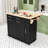 Versatile Rolling Kitchen Island with Drop Leaf and Internal Storage Racks-242487801