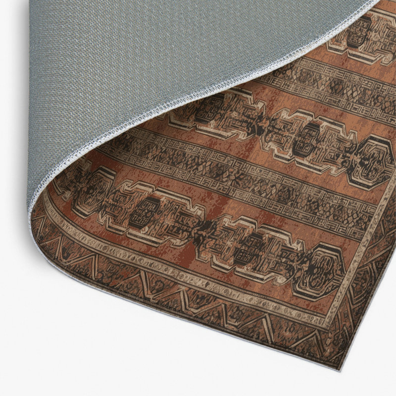 ArtDeco Brown Indoor and Outdoor Area Rug, Rectangle 4' x 6'
