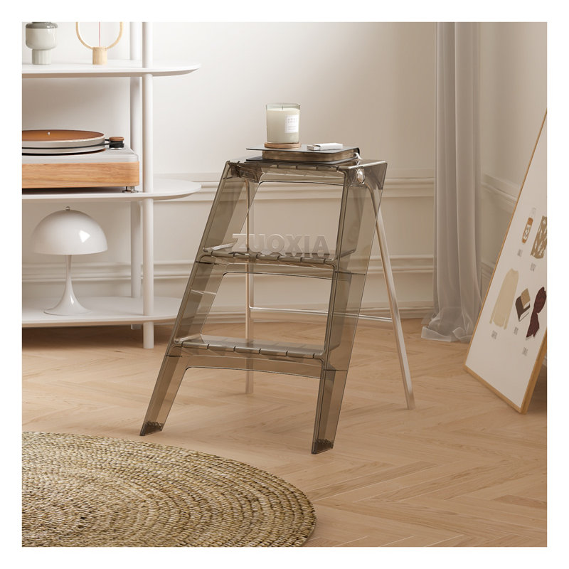 Table de bout moderne en forme de Z pliante avec structure en ABS et en acier