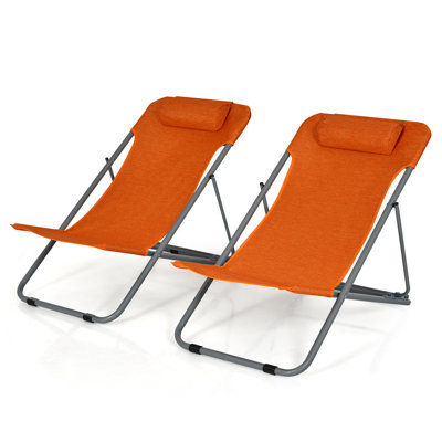 Chaise de plage inclinable