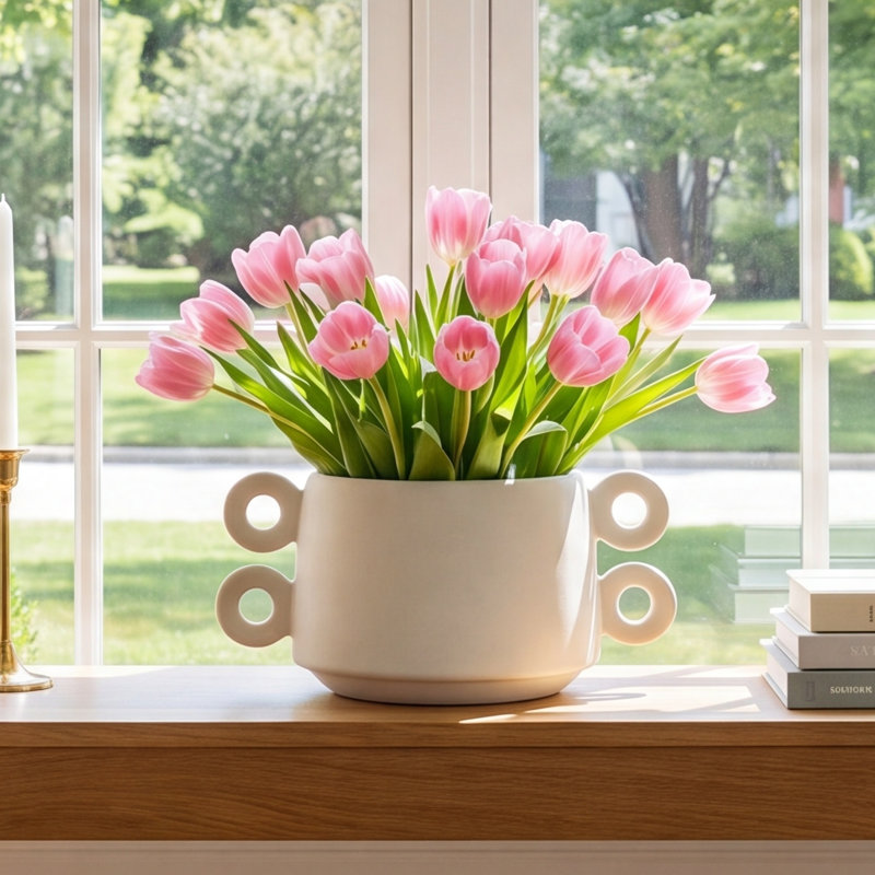 Risco White 3.5" Ceramic Table Vase