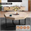 Table basse octogonale en bois avec patchwork-133420099
