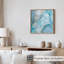 «Abstract Blue Crystal Marble Geode VI», reproduction d'art moderne sans cadre-2103254415