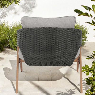 Ensemble de sofas de patio modernes, chaises en métal et en rotin pour recevoir à la maison