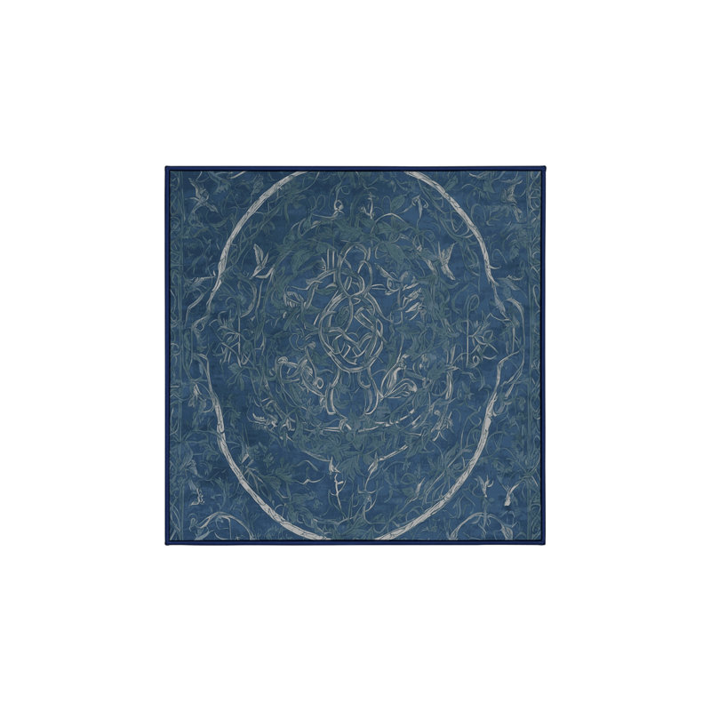 Machine Washable Gray Area Rug, Square 8'