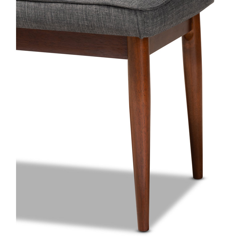 Banc en bois Caples, Gris foncé