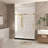 Frameless Shower Door 56-60 "W X 76" H, 1/4 "(6 Mm) Clear Tempered Glass, Explosion Proof Film, Stainless Steel Handle,Brushed Gold-123210143