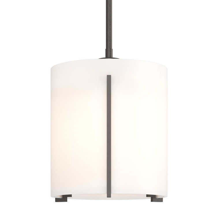 Exos 1 - Light Single Cylinder Pendant with Opal Shade