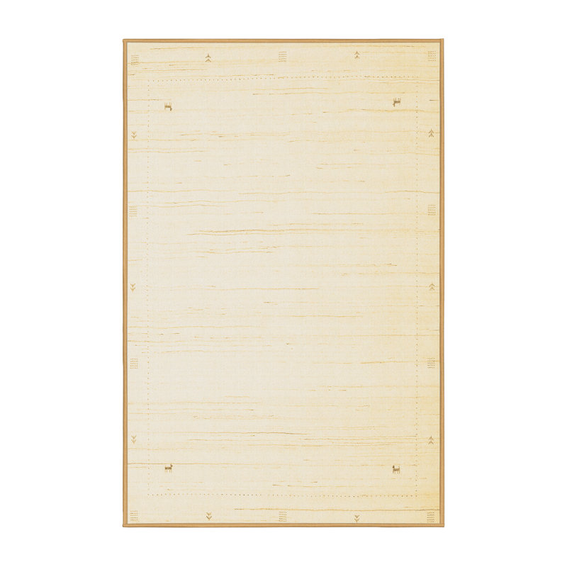 Tapis contemporains brun lavable à la machine 2652, Rectangle 2 pi x 3 pi