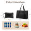 Sac fourre-tout isotherme isolé pour femme - Sac de travail en cuir de polyuréthane noir 16,5 po