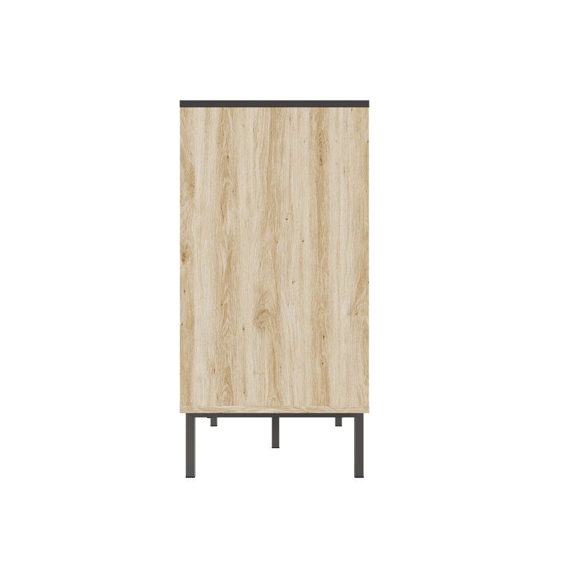Cannelé, armoire de rangement pour chambre à coucher, rangement à six tiroirs, grande capacité, armoire de rangement minimaliste moderne, conception à deux tons
