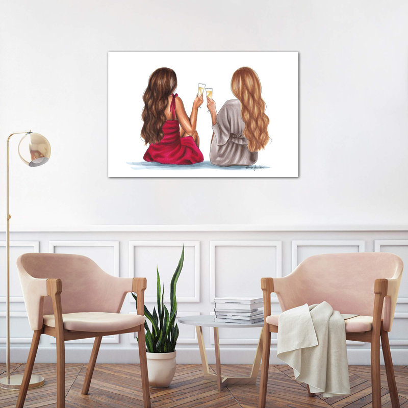 Cheers by Elza Fouche - Print on Canvas, No Frame, 66.04 cm H x 45.72 cm W x 1.91 cm D