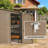 Outdoor Storage Shed Brown  Metal Shed With Foundation Kit, Lockable Doors And Gloves For Patio, Law-121491733-121491730