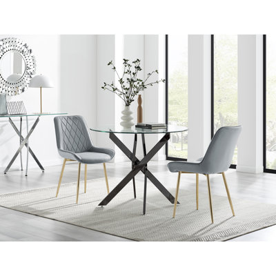 Bernell 2 -Person Glass Dining Set