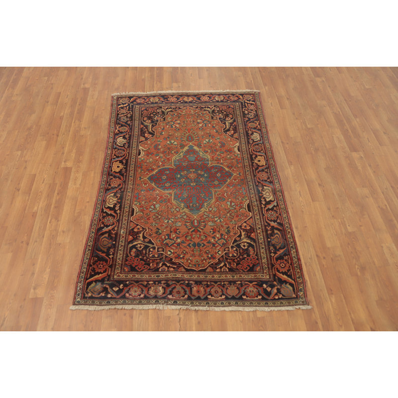 Tapis traditionnel à teinture végétale pré-1900 4 x 6