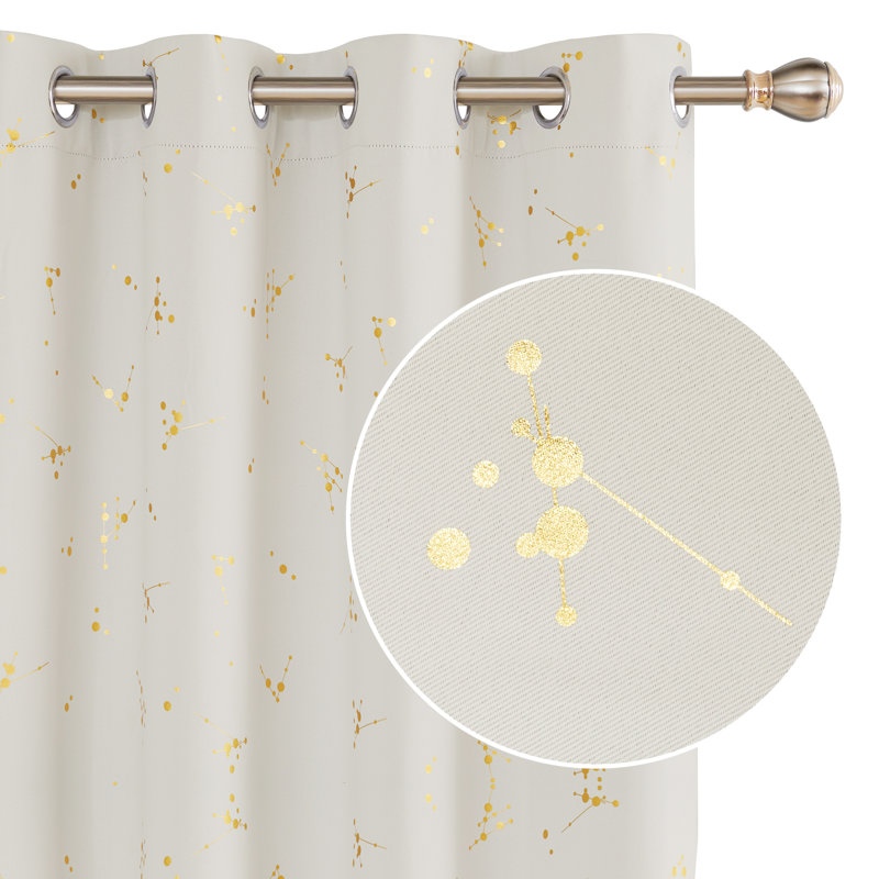 Makvala Room Darkening Curtain Pair, 52" W x 54" L, Beige