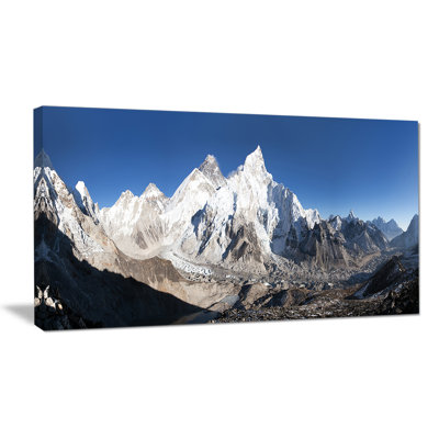 Mount Everest Glacier Panorama Photographic Print on Wrapped Canvas