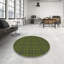 Tapis vert / bleu en laine à carreaux-273875603