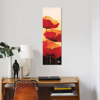 « three red popings i », impression sur toile