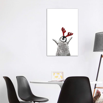 «Christmas Reindeer Baby Penguin» par Big Nose Work - impression d'art graphique
