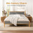 Mid-Century Upholstered Platform Bed-1303522901
