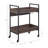 Jerrick Walnut & Black Finish Serving Cart