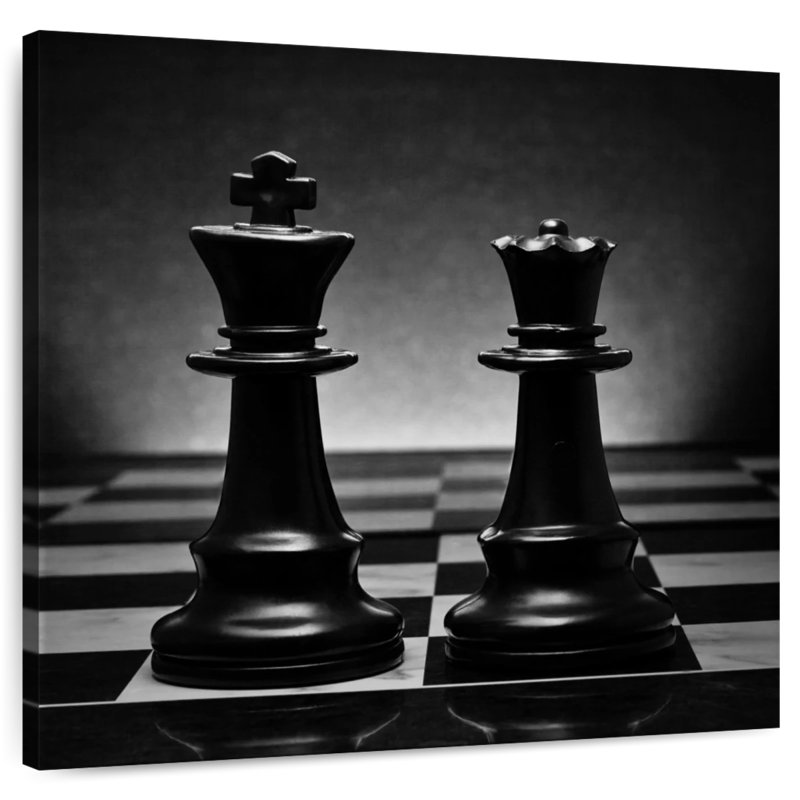 Senne Black Chess Pair, 33" H x 33" W