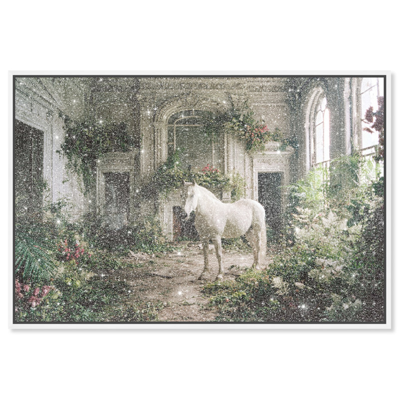 Palace Pasture II Canvas Animals Print by Oliver Gal, Black Frame, 15 x 10, 16"H x 11"W, White Floater Frame