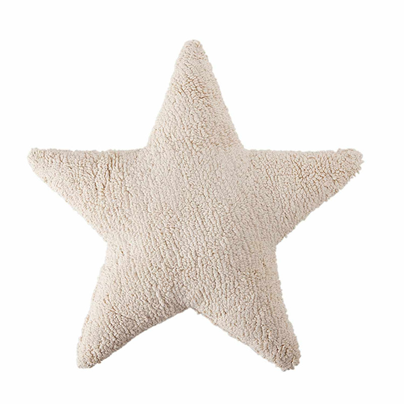 Stars Novelty Pillow Cover & Insert, Beige