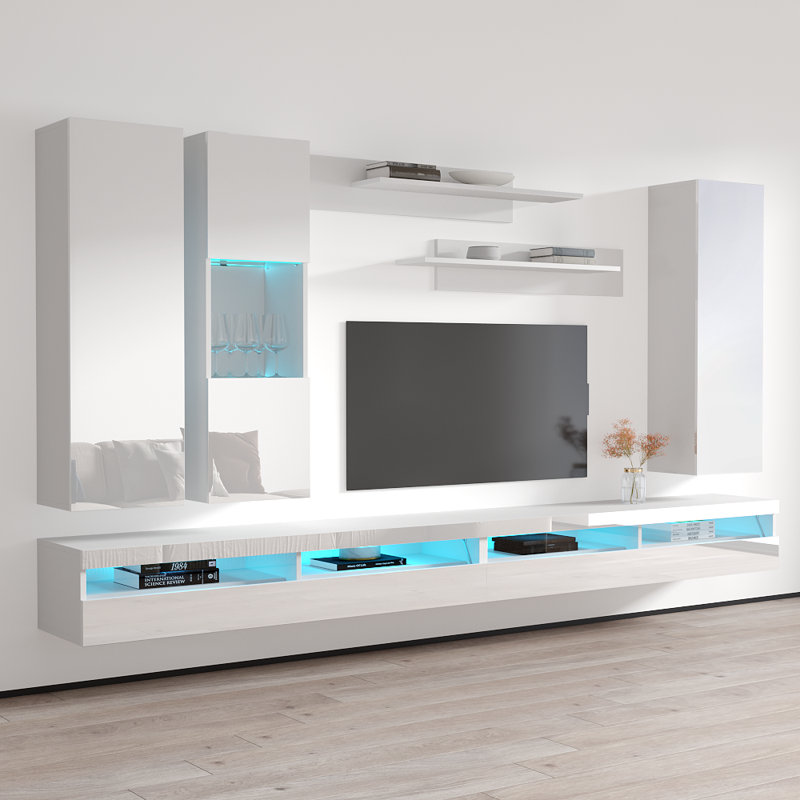 Meuble audio-vidéo flottant Fly 35 "E 35TV, Blanc