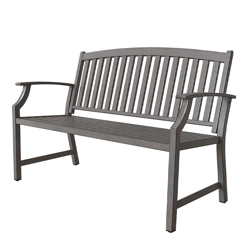 Upholstered Bench, Weathered Grey 