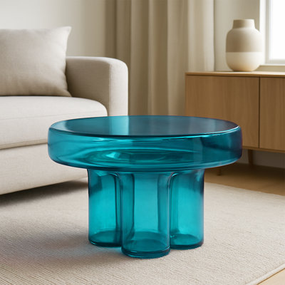 Elegant Glaze Glass Coffee Table