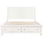 Lit à panneaux avec rangement très grand crème blanc, conception sur tête de lit, deux tiroirs spacieux, lit de décoration de chambre à coucher avec tiroirs, blanc, fabrication en bois