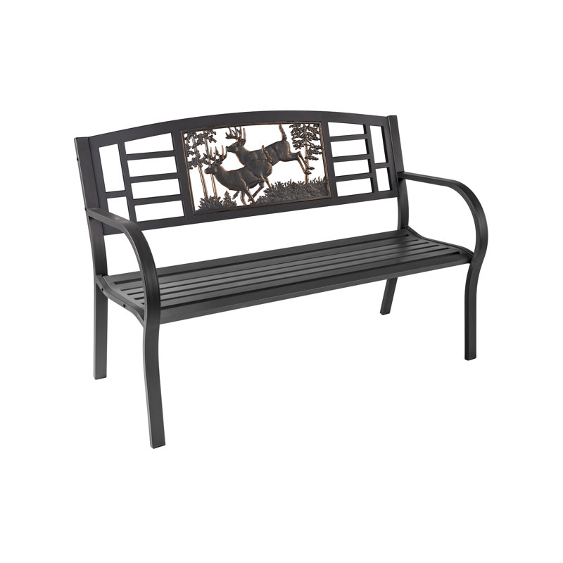 Banc de jardin en acier Damiansville