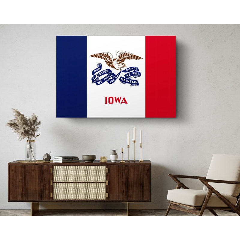 «Iowa State Flag», impression sur toile tendue, L 24 po x H 16 po