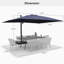 Parasol rectangulaire avec base en toile 10 pi x 13 pi Mcduffy, bleu marine-1194222533-1085490733