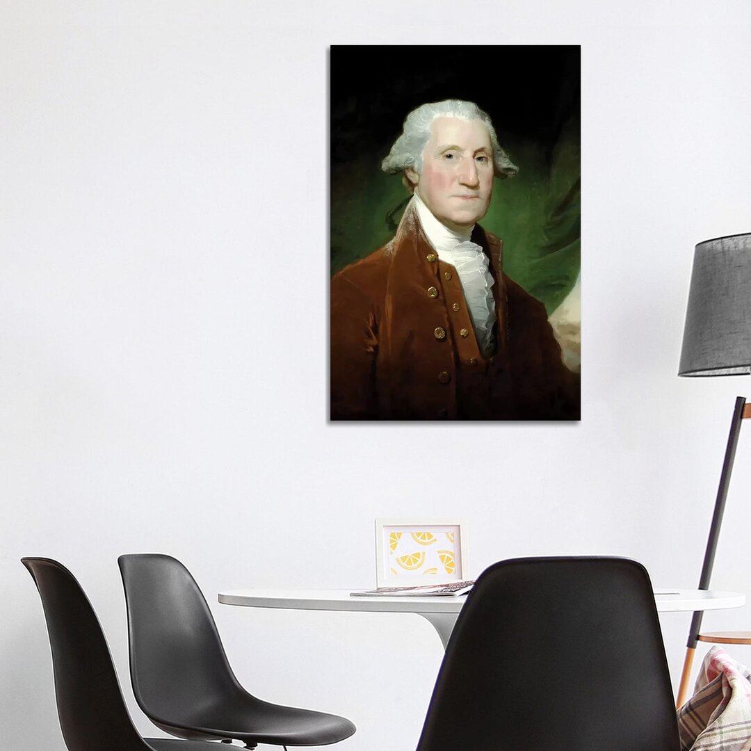 Leinwandbild Restored Vector of George Washington