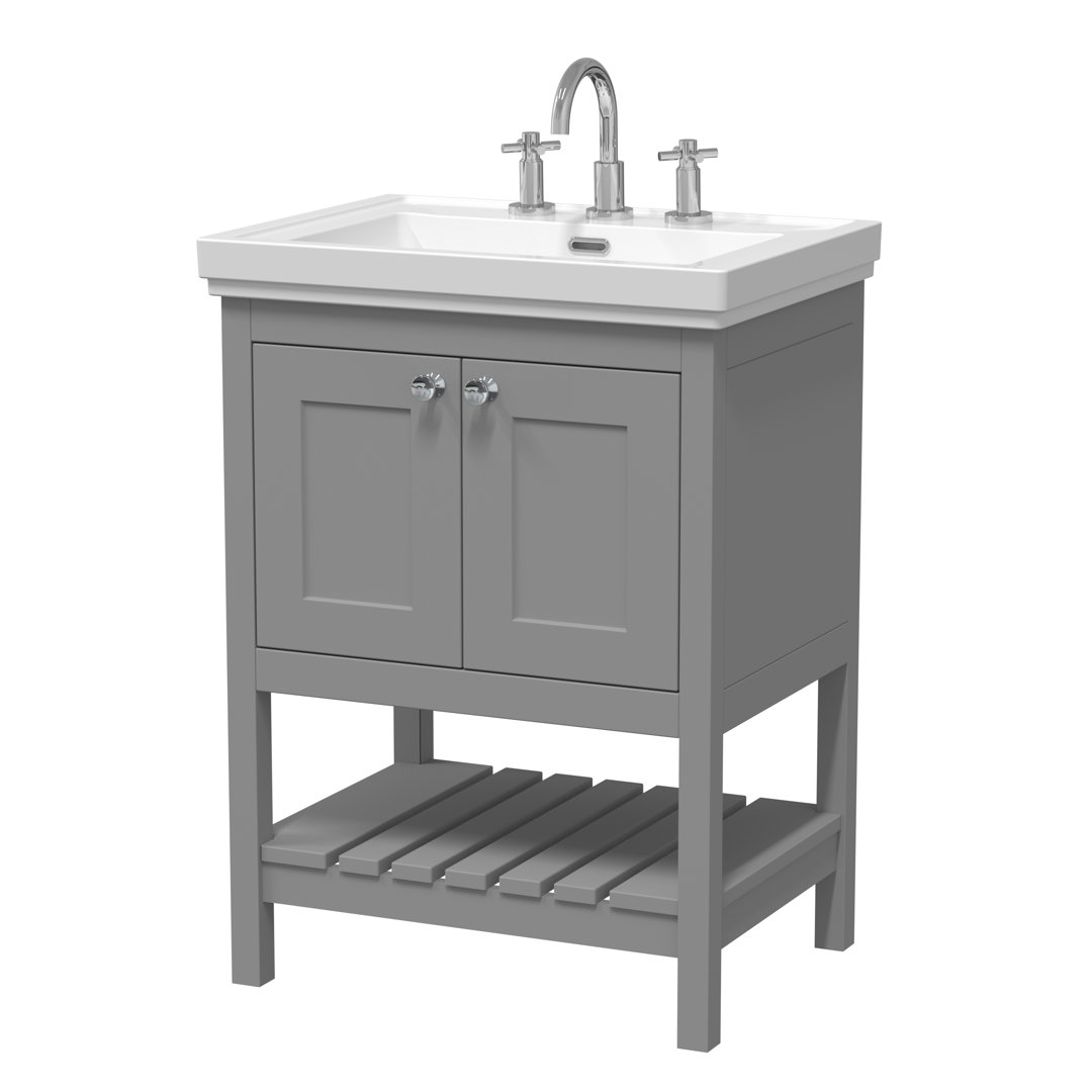 Bexley 630mm Single Bathroom Vanity with Integrated Fireclay Basin