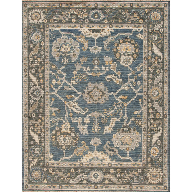 Cascade Hand Knotted Wool Area Rug, Rectangle 9' x 12'