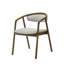 Chaise d'appoint en chenille et noyer Delina