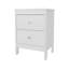 Table de chevet blanche avec 2 tiroirs
