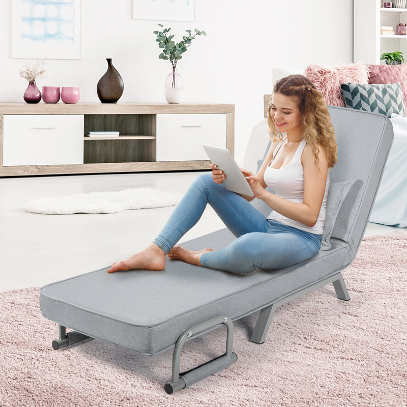 Fauteuil en lin de 23,5 po Mirre, Gris 100% lin