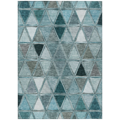 Darmstadt Washable Geometric Indoor / Outdoor Rug