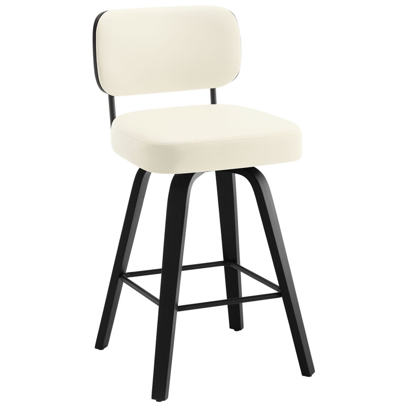 Logreira Swivel Upholstered Counter & Bar Height Stool (Set of 2)