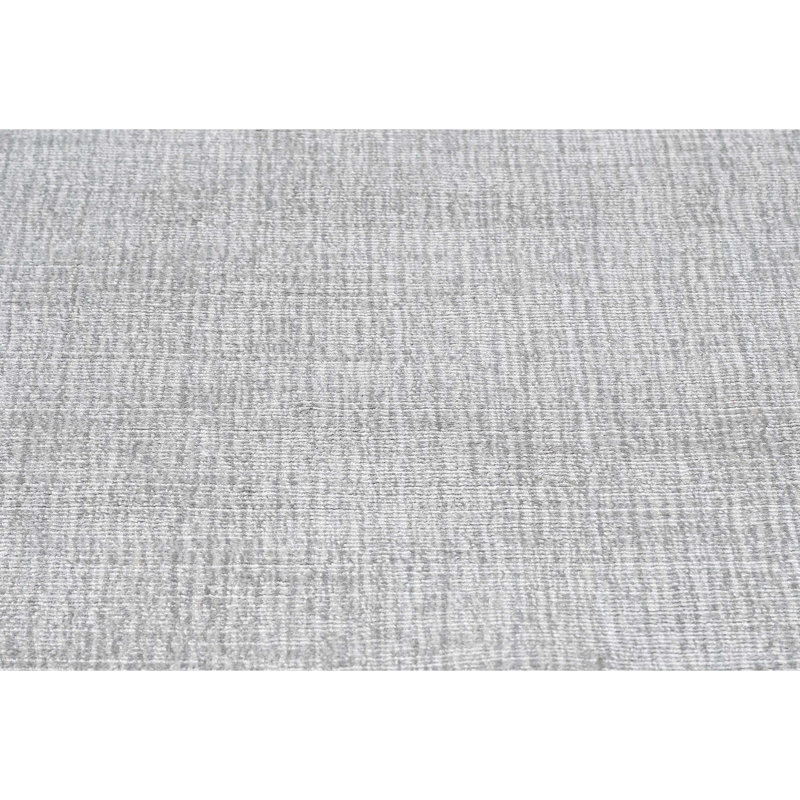 Silk Abstract Area Rug in Silver, Rectangle 9' x 12'