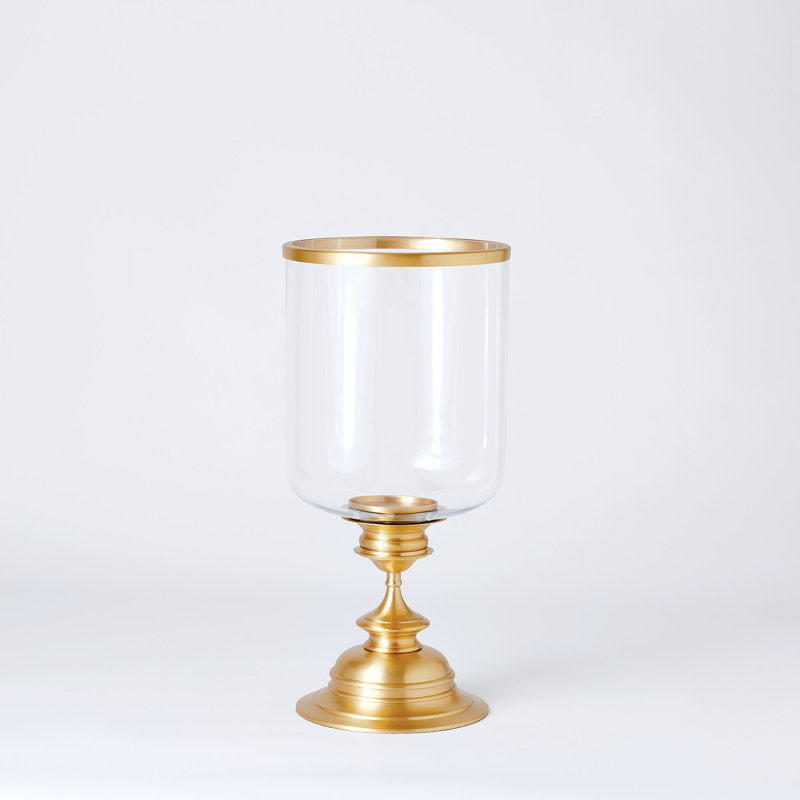 Estate Hurricane, 23.25" H x 11.25" W x 11.25" D , Antique Brass