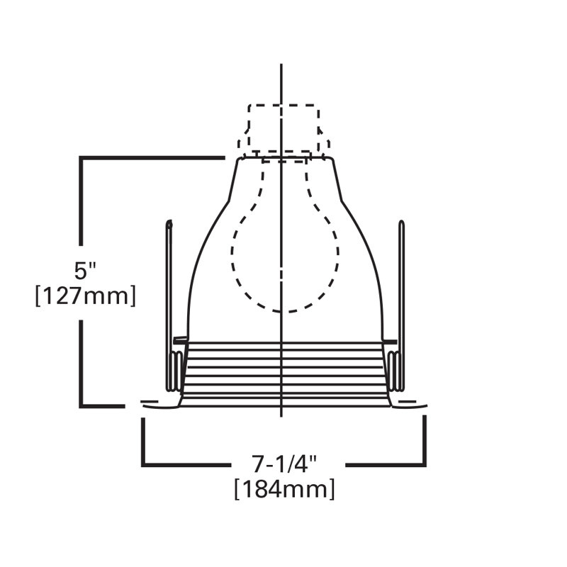 6 po Super plafonnier encastré en nickel satiné Air-Tite Super Trim