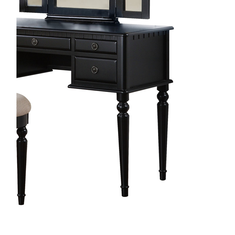 Ensemble de meuble-lavabo de chambre à coucher contemporain avec tiroir et tabouret pliable